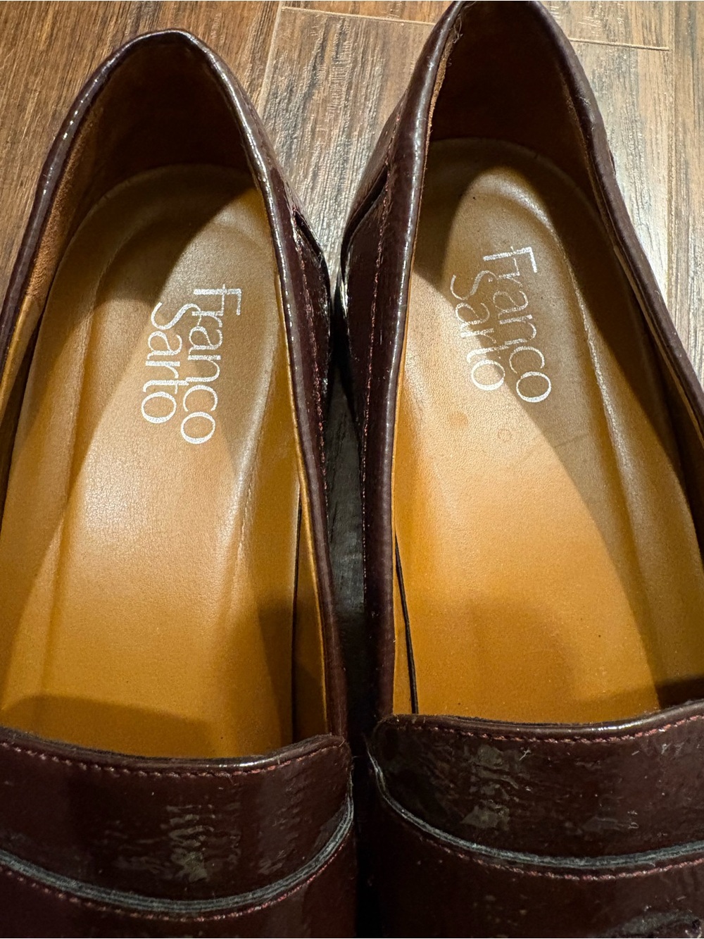 Franco Sarto Patent Leather Loafers with Tassels in Deep Burgundy - Picture 3 of 6